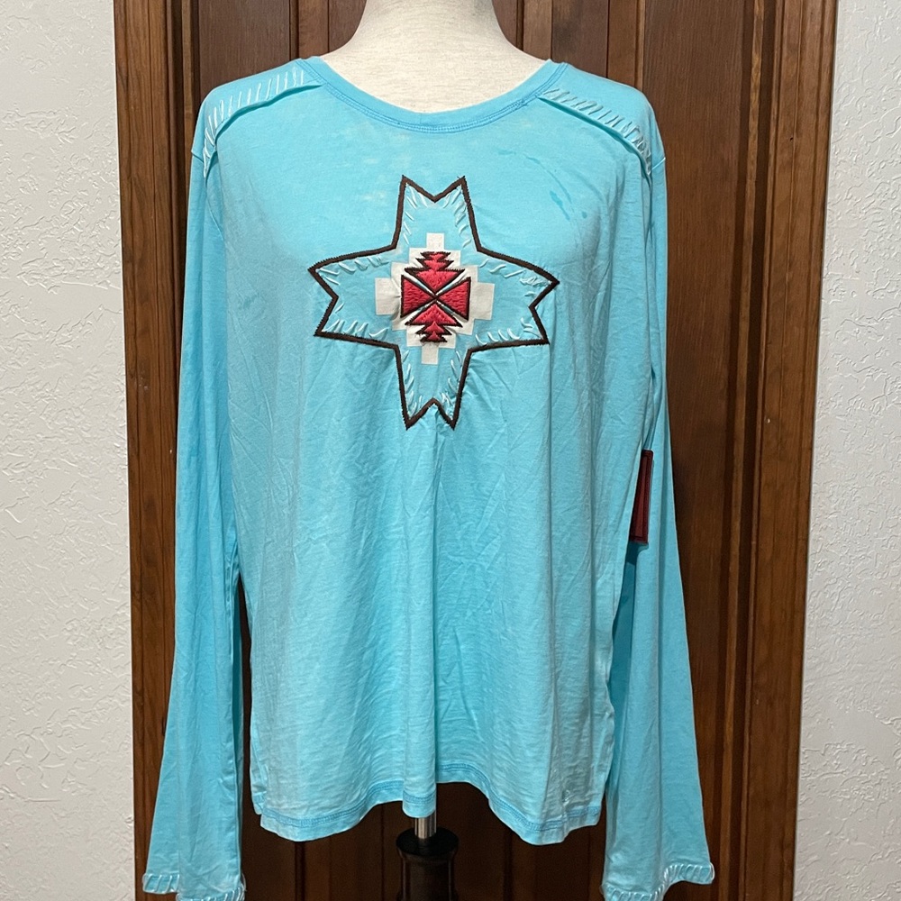 NWT Outback Trading Co. Embroidered T Shirt Sz 1X